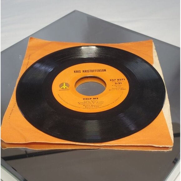 Kris Kristofferson - Why Me Help Me Monument Vinyl Record 45rpm 1972 - Picture 1 of 6